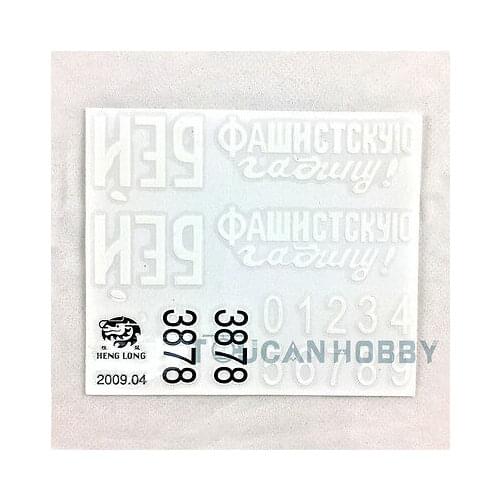 Heng Long 1/16 RC Tank Accessory Of Soviet KV1 3878 Decal Sticker TH00351-SMT4