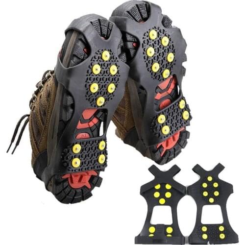 HobbyLane Ice Snow Camping Walking Shoes Spike Grip Climbing Ice Crampon Anti-slip Overshoes Spike Grip Winter Outdoor Equipment