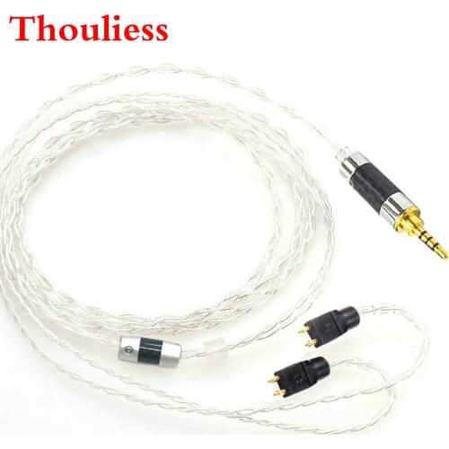 Thouliess 1.2 Meter 2.5/3.5/4.4mm Balanced 4Core Silver Plated Headphone Upgrade Cable for MH-NH205 FitEar MH334 MH335DW togo334