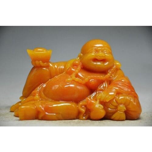 Collection Of Maitreya Buddha Statues In Shoushan Stone Sculpture, China Exquisite Small Statues