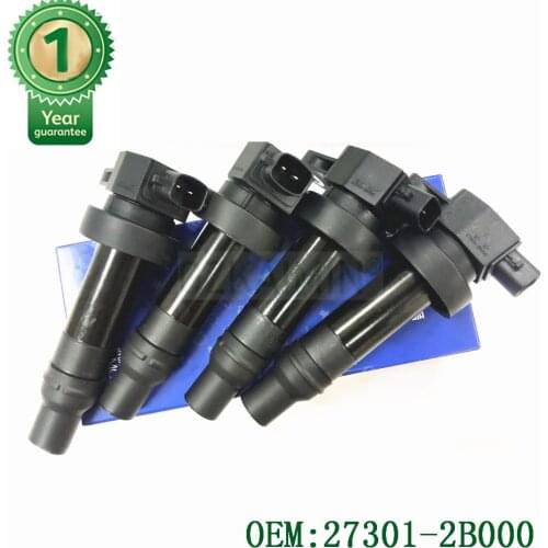 Set Of 4 PCS Ignition Coil OEM 273012B000 27301-2B000 For Hyundai i20 i30 IX20 Kia Cee'D Cerato Rio Soul 1.6