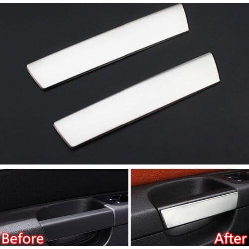 YAQUICKA Car Front and Middle Door Handle Grab Cover Trim Sticker Styling For VW Sharan 2013 2014 2015 2016 Car-covers
