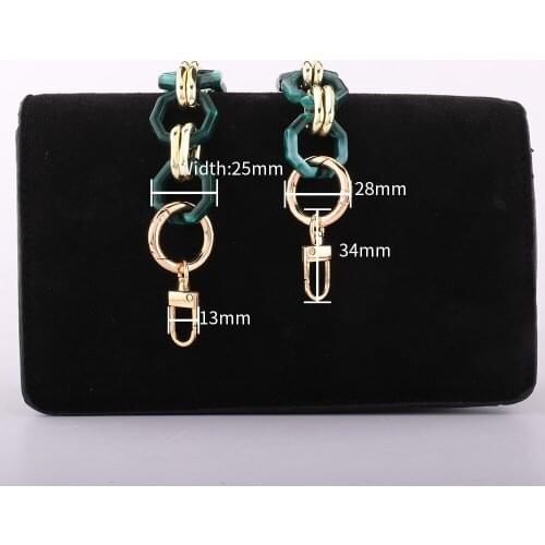 Senior Sense of Frosted Acrylic Bag Strap Bag Chain Colorful Resin Chain DIY Satchel Chain Waist Bag Accessories