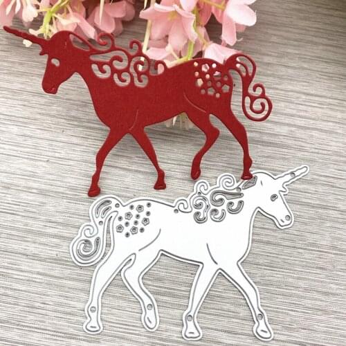 Metal Cutting Die Of Unicorn Scrapbooking Mold Paper DIY Cards Postcard Handmade Craft Stencil Album Handcraft Embossing Moulds