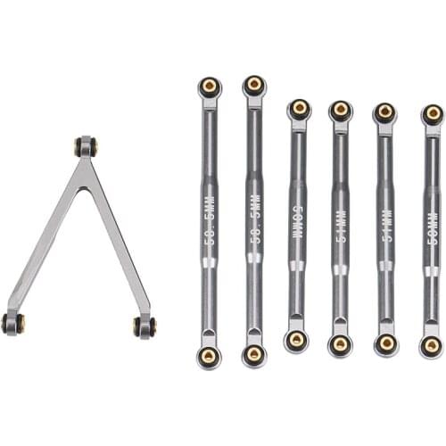 Metal Link Linkage Pull Rod Tie Rod Set for Axial SCX24 C10 AXI00001 AXI00002 1/24 RC Crawler Car Upgrade Parts