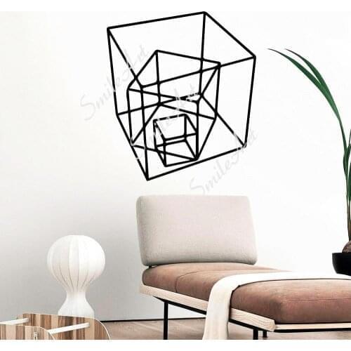 Cartoon Geometry Nursery Wall Stickers Vinyl Art Decals For Living Room Bedroom Wall Art Sticker Murals