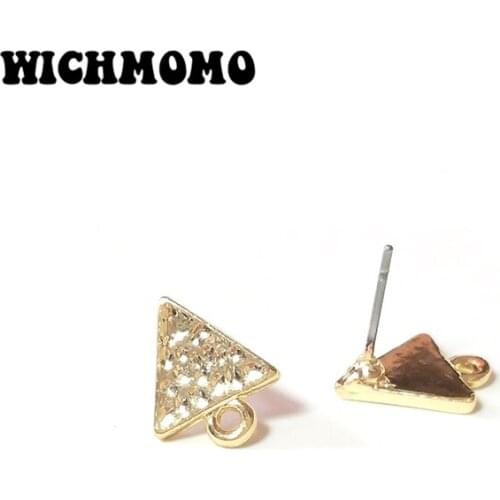 New Fashion 13mm 10pieces/bag Zinc Alloy Gold Triangle Earring Base Connectors Linkers for DIY Earring Jewelry Accessories