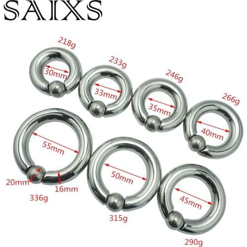 New BDSM Ball Lock Scrotum Stretcher Metal Penis Bondage Cock Ring Delay Ejaculation Stainless Steel Male Sex Toys