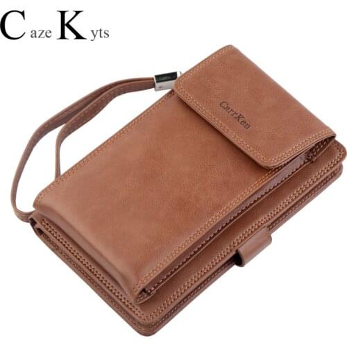 New wallet men 2020 wallet mens factory mobile phone bag multi-function mens clutch bag retro passport bag