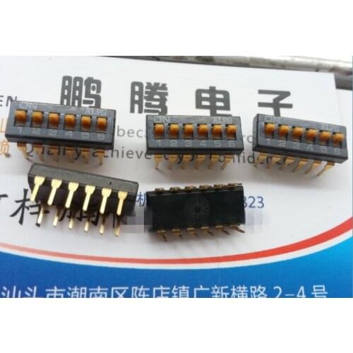 Original new 100% SSGM160100 DIP 6P pull out code switch 6 bit key keyboard coding feet 2.54MM gold plated feet