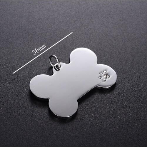 200pcs Dog Collar Stainless Steel Cat Tag Pet Charm Pendant Accessories ID Tag Name Telephone Anti-lost Pet Supplies ZA4615