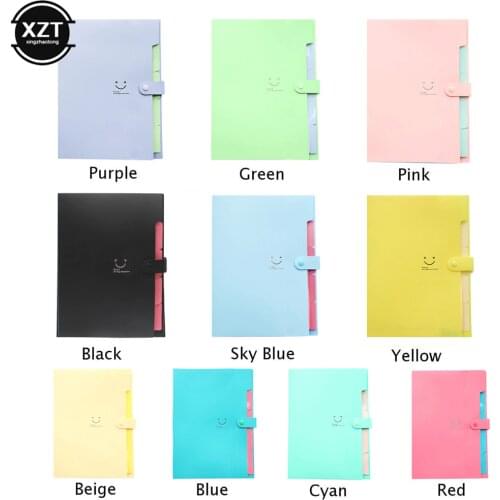 10 Colors Waterproof A4 File Document Bag Pouch Bill Folder Holder Organizer Binder Carpetas Expanding File Office Supplies