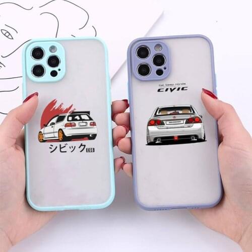Car eat sleep JDM Matte Shockproof Phone Case For iPhone 12 11 Pro XS Max XR X 8 7 Plus Camera Protection Bumper cover
