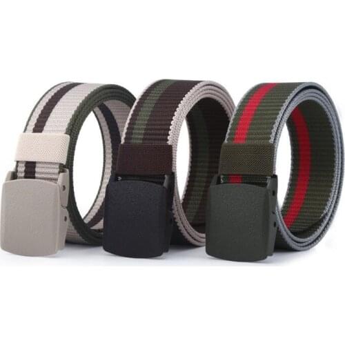 Hot Sale MenWomen New Stripe Belts Hybrid Nylon Adjustable Belt Outdoor Travel Tactical Waist Belt Men Female Jeans Casual Belts