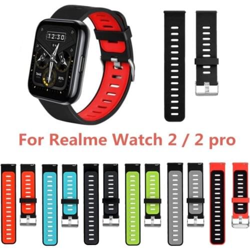 Newest 22mm Silicone Band For Realme Watch 2/2 Pro Watchband Bracelet Strap For Realme Watch 2/2 Pro