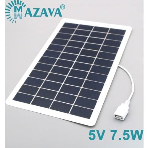 7.5W USB Solar Panel 1500mA 7.5 W 5 V Portable Solar Charger Pane Climbing Fast Charger Travel DIY Solar Charger Generator