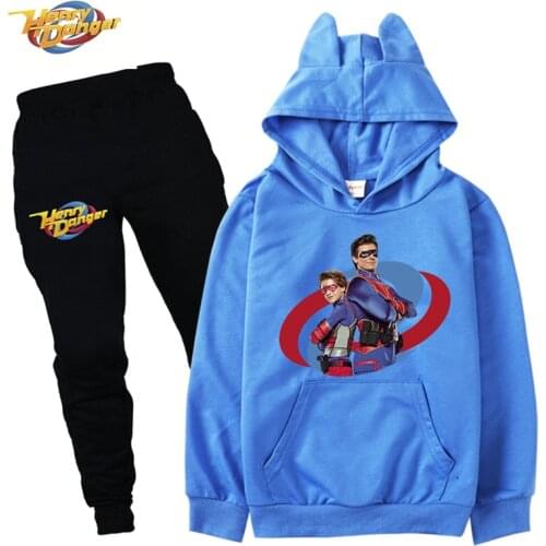 Henry Danger Tracksuit Boys 2021 Brand Sportsuits 2pcs Set Kids Outfits Cotton TrackSuits Jogging Boys Chothes Hoodie Sweatpants