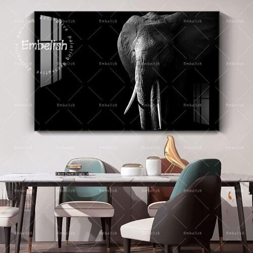 Embelish African Elephants Modern Home Decor Pictures For Living Room Wild Animals Wall Posters HD Spray Canvas Office Paintings