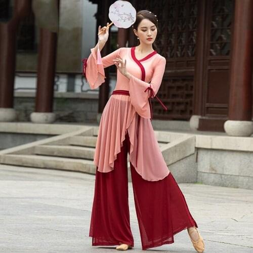 Female Long Skirt For Chinese Classical Dance Practice Clothes Professional Oriental Dance Stage Performance Dresses DQL5364