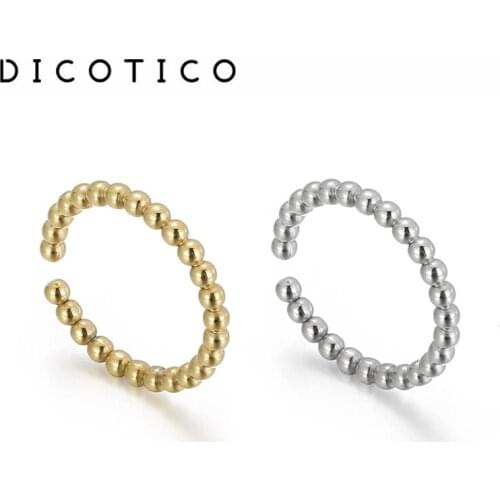 Creative Cuff Rings For Women Fashion Gold Silver Color Stainless Steel Mujer Anillos Wedding Bands Women Rings Jewellery 2021