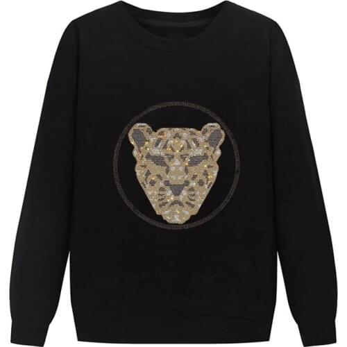 Winter Mens Sweatshirt Rhinestone Design Pullover Exquisite Hot Drill Hoody Hip Hop Loose Long Sleeve Hoodie Plus Size H639