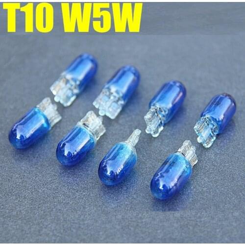 100pcs car t10 Led halogen w5w led light bulbs for cars interior light lamps 194 158 wedges warm white light