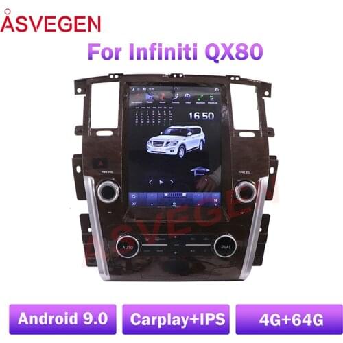 12.1Inch PX6 Tesla Style Car GPS Navigation For Infiniti QX80 Nissan Patrol2016+ Head Unit Multimedia Radio Tape Recorder Player