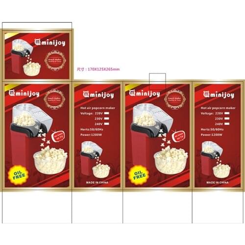 1200W Hot Air Popper Popcorn Maker with Protaction Cover and Measuring Cup Electric Machine Kitchen Supplies TB Sale