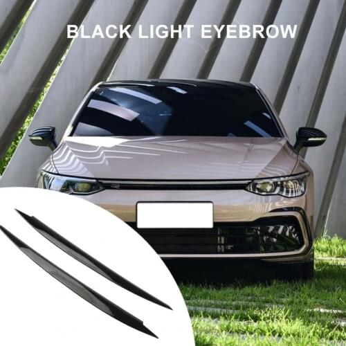 2Pcs Headlight Eyebrow Car Parts Replacement ABS Automotive Headlight Protective Cover for VW Golf 7 GTI-GTD R MK7 2013-2018