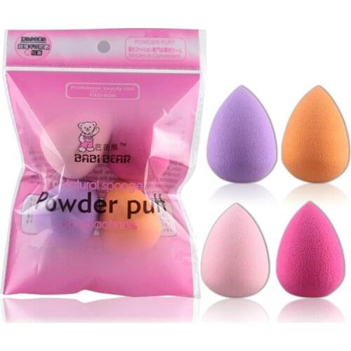 4 10Pcs Beauty Soft Makeup Sponge Puff Foundation Base Liquid Powder Blending Mini Drop Shape Face Cosmetic Puff Tool