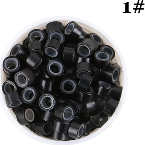 500 Pcs 5.0mm*3.0mm Microring Con Vite Silicone Micro Rings/beads for Hair Extensions 9 Colors Optional Hair Extensions Tools