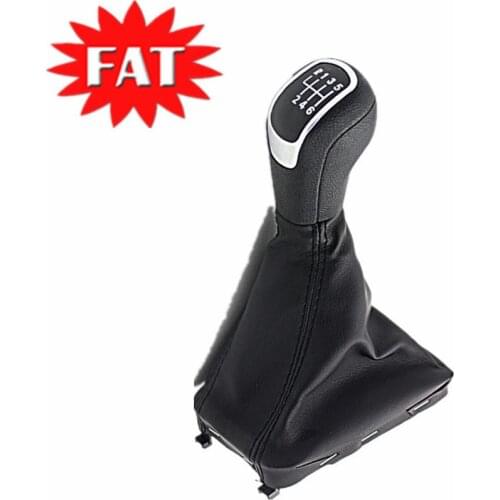 Airsusfat 6 Speed Car Gear Shift Knobs With Giator Leather Boot For Skoda Octavia 2 Skoda Superb 2 Skoda Gear Knob 3T0711113B