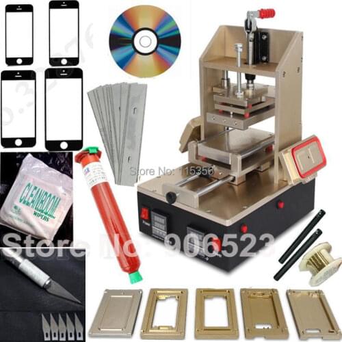 New 5 in 1 machine for Samsung Middle Bezel Splite for iPhone Frame Laminating Vacuum LCD Separator with loca UV glue free gift