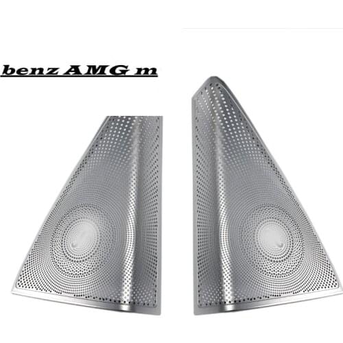 Car Styling Interior Trim Car Audio Speaker Cover Stainless Steel Sticke For Mercedes Benz GLK220 250 300 350 X204 Accessories