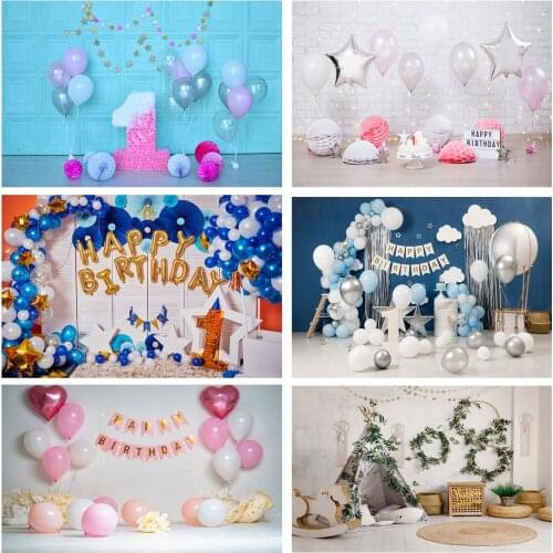 BEIPOTO One Year Baby shower Birthday party decoration balloon photo booth photocall studio picture background photo backdrop