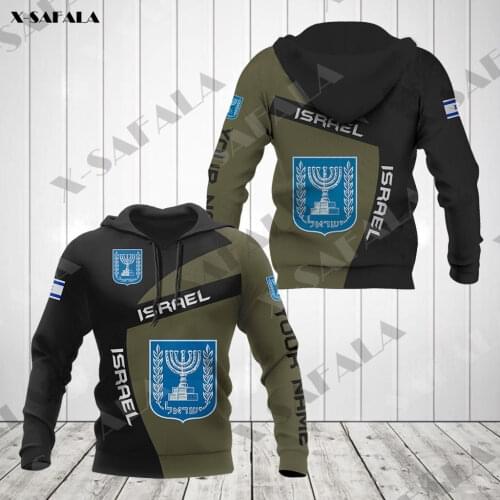 ISRAEL COAT OF ARMS SPORT Country Flag 3D Printed Man Female Zipper HOODIE Pullover Sweatshirt Hooded Jersey Tracksuits