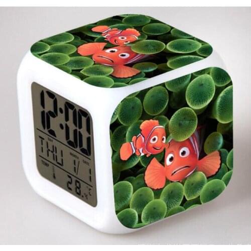 Undersea World Alarm Clocks For Kids Birthday Gift Very cute sea turtle Alarm Clock Multifunction Electronic Flash Alarm Clock