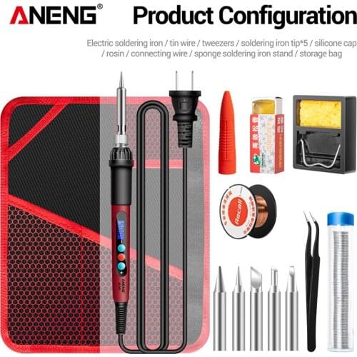 ANENG SL103 Digital Electric Soldering Iron US/EU Plug Adjustable Temperature Display Welding Tool Portable Electrocautery
