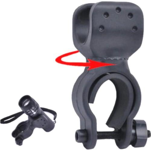 Rotating bicycle light holder flashlight mount lamp base light clip bicycle accessories car clip rack