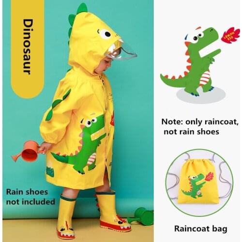 Children Thicken Waterproof Rainwear Kids 3D Solid Printing Rain Coat Unicorn Dinosaur Raincoat For Girls Boys Waterproof Poncho