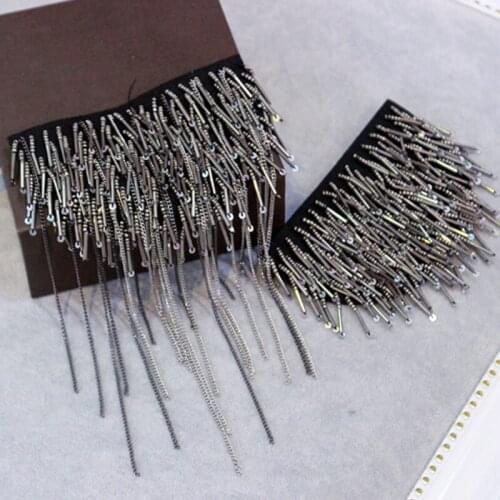 DIY one piece breastpin tassels shoulder board Epaulet metal patches for clothing QR-2562