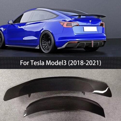 1 Set Double Layers Rear Spoiler For Tesla Model 3 Cars