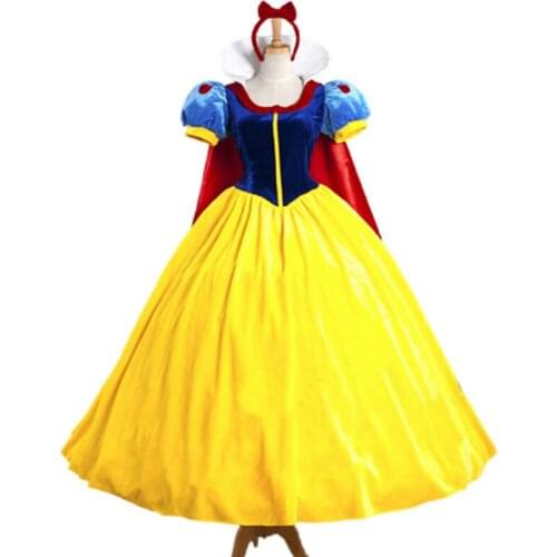 Carnival Halloween Princess Queen Costume Deluxe Birthday Party Outfit Snow White Cosplay Fancy Party Dress