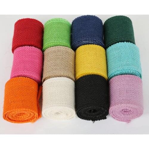 Natural Linen 6CM fabric lace trim 2M for craft home decora festival DIY handcraft sewing accessories material supply