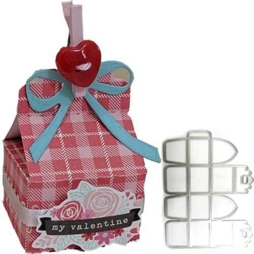 Gift Box Metal Cutting Dies Stencil Scrapbooking DIY Album Stamp Paper Card Embossing Decor Craft New Dies for 2021