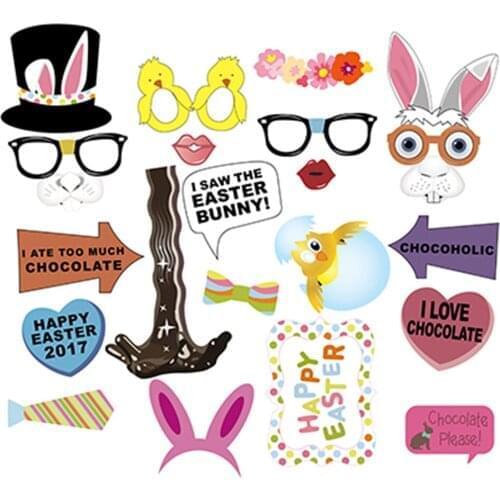Easter Rabbit Photobooth Props Mr Mrs DIY Happy Easter Photo Booth Props Party Decorations Party Supplies PZ080