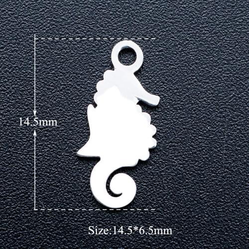 5pcs/lot 316L Stainless Steel Sea horse DIY Charm Pendant Wholesale Factory Direct Selling OEM Order Accepted Never Tarnish