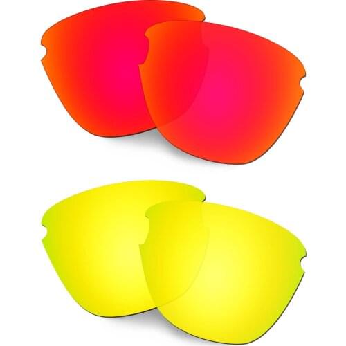 HKUCO Polarized Replacement Lenses For Frogskins Lite Sunglasses Red/Gold 2 Pairs