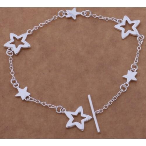 AH131 Hot sterling bracelet, sterling fashion jewelry The size of a star /alvajdca azxajrea silver color