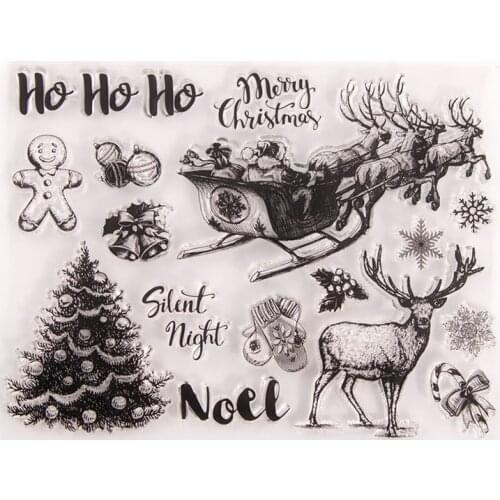 Christmas decoration series clear stamps 2019 new snowman stamp scrapbook photo album paper craft card making decorative seal